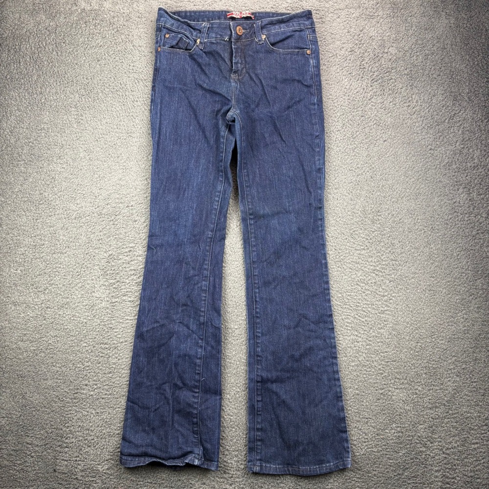 Makers of True Originals‎ Trouser Jeans Womens 27 Blue Dark Wash Low Rise Flare